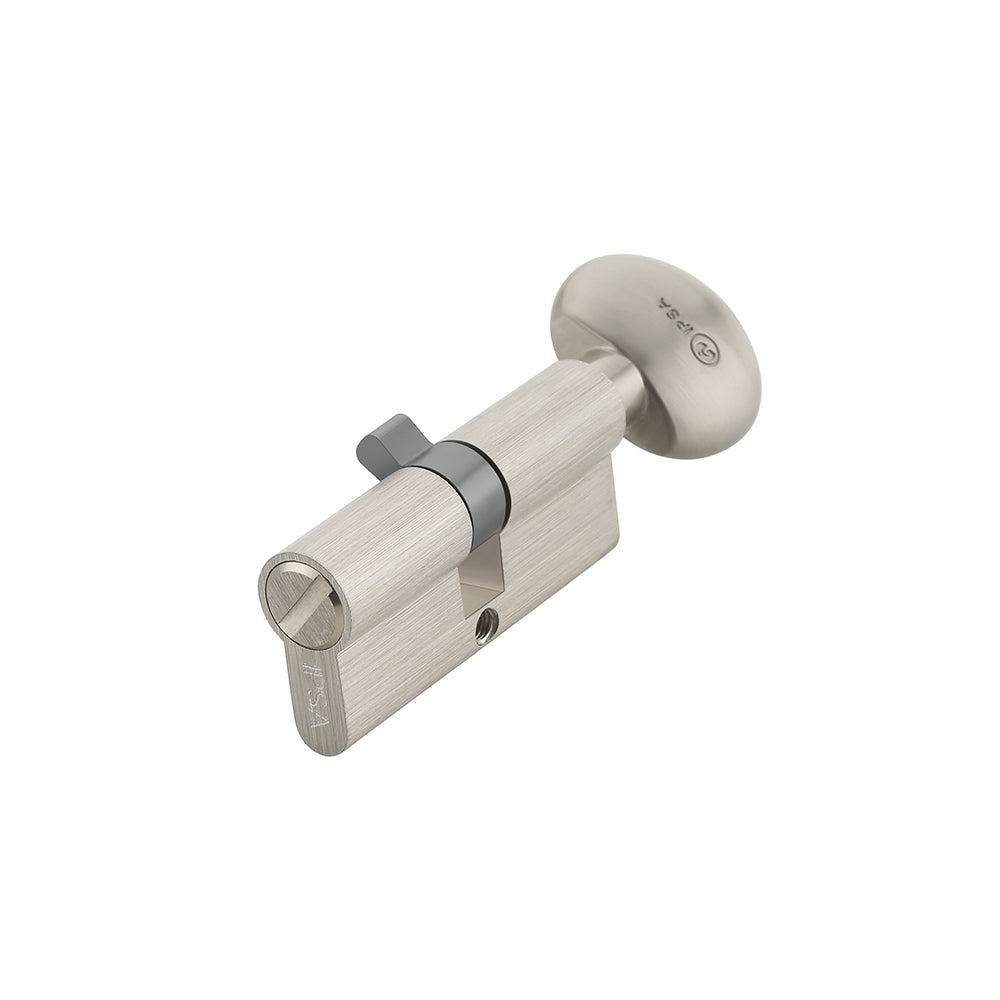 IPSA Euro Cylinder Lock One Side Coin & Knob 80mm Lock for Home, Office and Apartment Doors | Door Thickness 50-58 mm MTS Finish